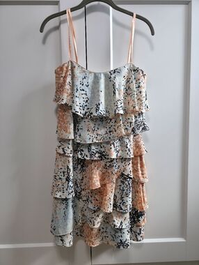 BCBGMAXAZRIA Strapless Ruffle Dress
